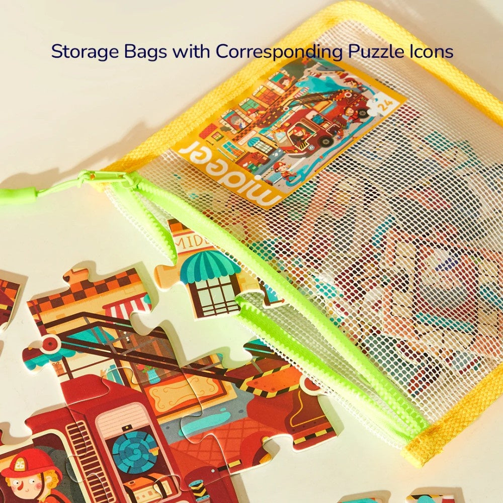 Mideer - Level Up Jigsaw Puzzle for Kids - 3-in-1 - Level 3 Nature