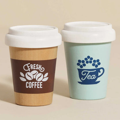 Le Toy Van - Wooden Tea & Coffee Re-Useable Eco Cups - 2pcs