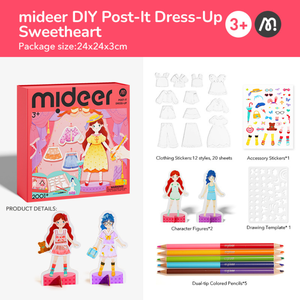 Mideer - Dress-Up Collage Arts & Crafts Set: Sweetheart
