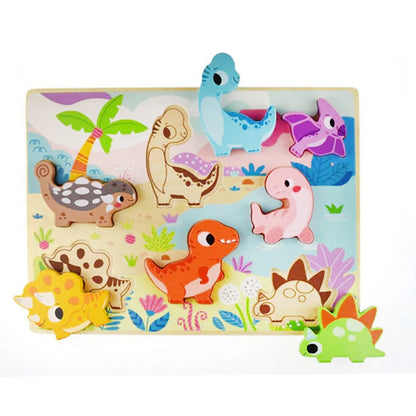 TookyToy - Wooden Chunky Dinosaur Puzzle
