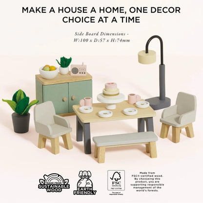 Le Toy Van - Dolls House Furniture: Dining Room Set - 18pcs
