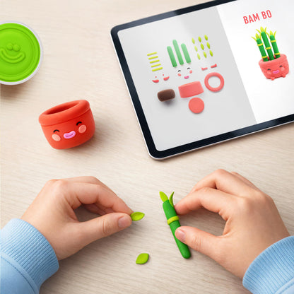 Hey Clay - Modelling Air-Dry Clay with Fun Interactive App - Plant Friends, 15 cans