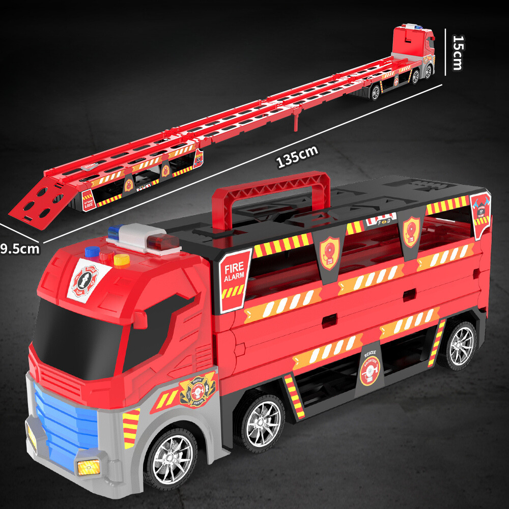 Cogo - Pretend & Play Car Transporter Truck with Lights and Sounds - 8 Cars