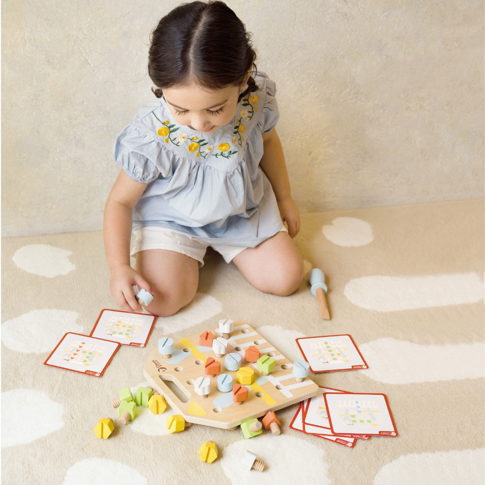 Classic World - Play & Learn - Wooden Screw Board Fine Motor Activity Toy
