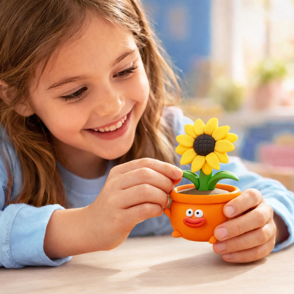 Hey Clay - Modelling Air-Dry Clay with Fun Interactive App - Plant Friends, 15 cans