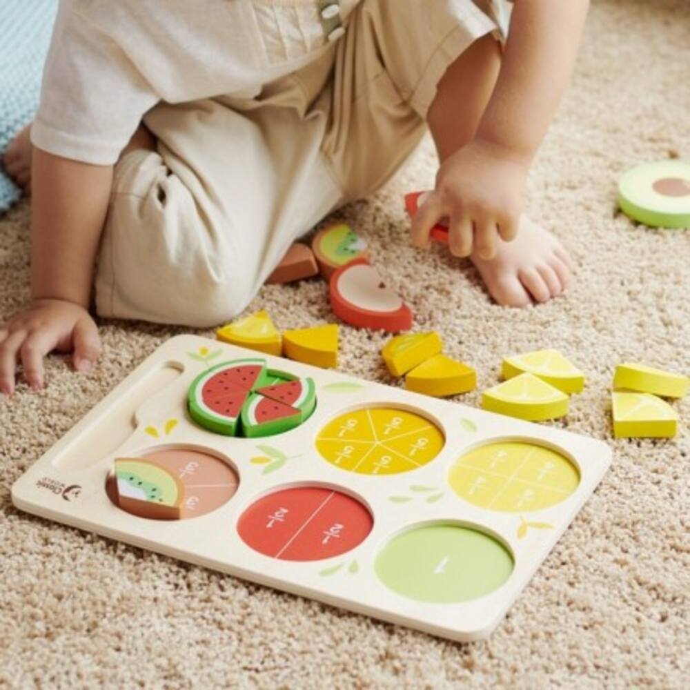 Classic World - Fruity Fractions - Cutting Fruit Puzzle - 23pcs