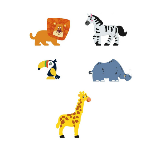 Magnetic Tiles - Safari Animals Set - 65 Pieces