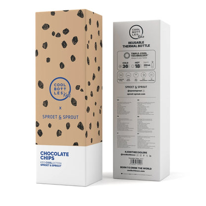 Cool Bottles - Kids Triple-Insulated Water Bottle - SPRT & Chocolate Chips 350ml