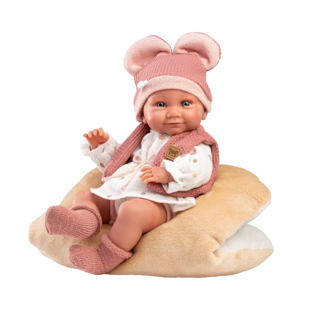 Llorens - Anatomically Correct Baby Girl Doll with Outfit & Cushion: Nica - 40cm
