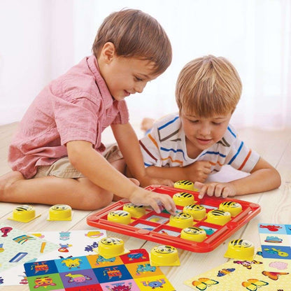 Quercetti - Fanta Memo Bee Memory Game - Nature-Themed Matching Cards for Kids