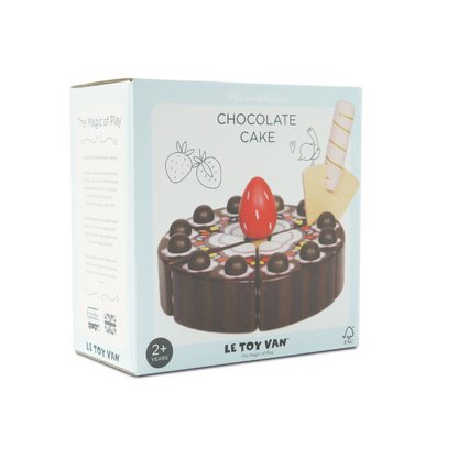 Le Toy Van - Wooden Chocolate Gateau Sliceable Cake - 8pcs