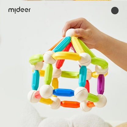 Mideer - Rainbow Magnetic Building Sticks STEM Construction Toy - 60 Pieces