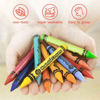 Jar Meló - Wax Crayons - Washable Non-Toxic - 16 Colours