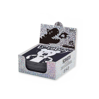 Jar Meló - Scratch Art Paper Notes Set - Silver Hologram Glitter