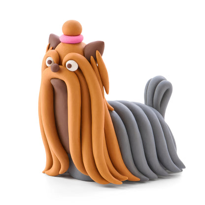 Hey Clay - Modelling Air-Dry Clay with Fun Interactive App - Shepherd, Yorkie, Bull Terrier, Series Dog Story, 6 cans