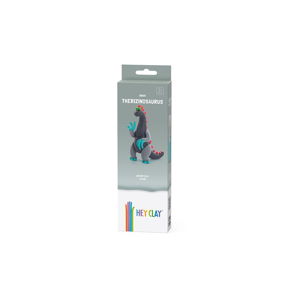 Hey Clay - Modelling Air-Dry Clay with Fun Interactive App - Therizinosaurus, series Mega Dinos, 3 cans