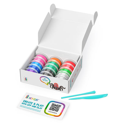 Hey Clay - Modelling Air-Dry Clay with Fun Interactive App - Bugs, 15 cans