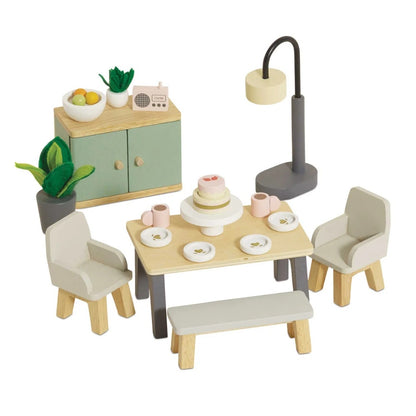 Le Toy Van - Dolls House Furniture: Dining Room Set - 18pcs