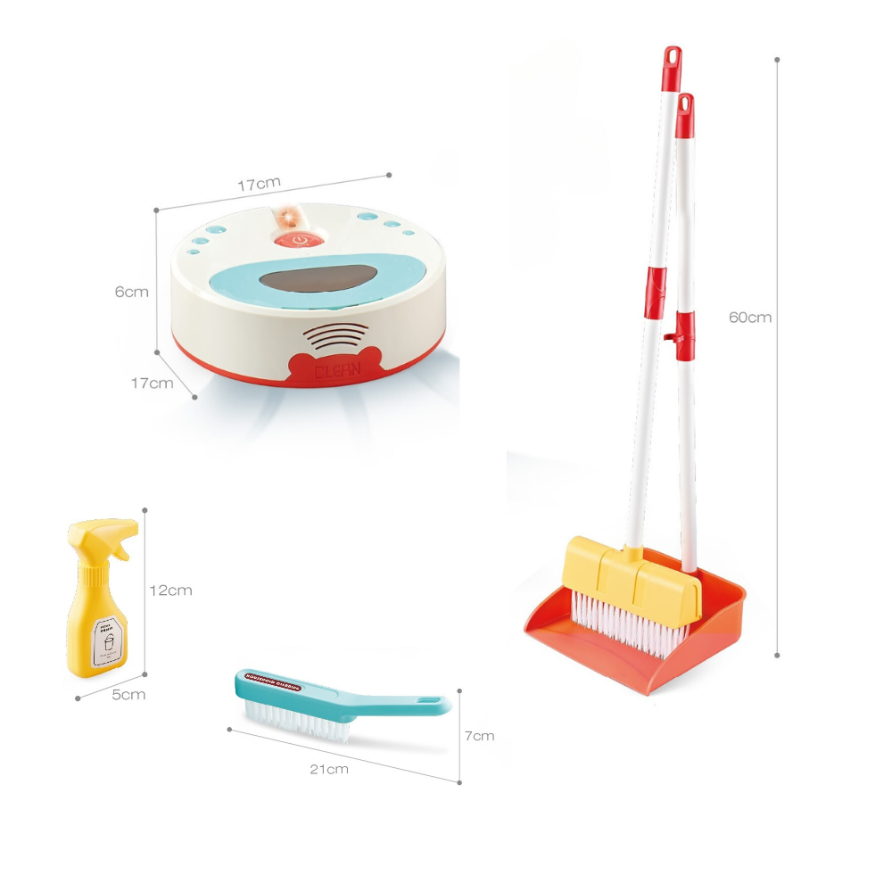 Cogo - Pretend & Play Keeping Tidy Set with Sweeper and Cleaning Tools