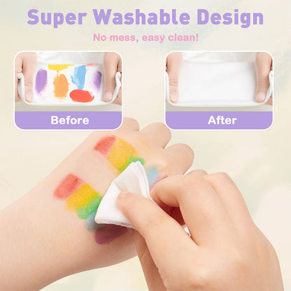 Jar Meló - Finger Paint Stamp Book - Colouring Activity with Paint Pads & 6 Stamps