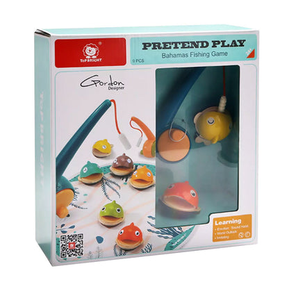 TopBright - Montessori Wooden Fishing Game - Kids Fine Motor Toy