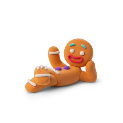 Hey Clay - Modelling Air-Dry Clay with Fun Interactive App - Gingy, Series Shrek, 5 cans