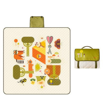 Mideer - Portable Family Picnic Mat with Artist Illustrations - Deer Camp Party
