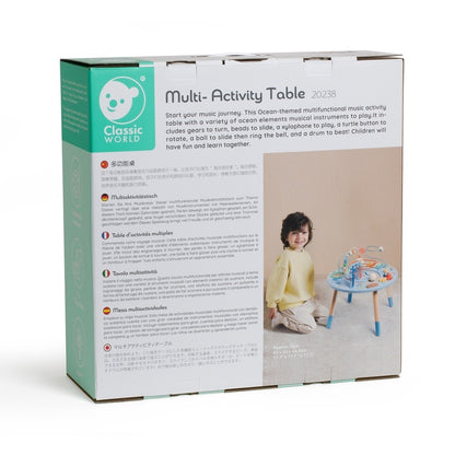 Classic World - Wooden Multi-Activity Table - Ocean-themed