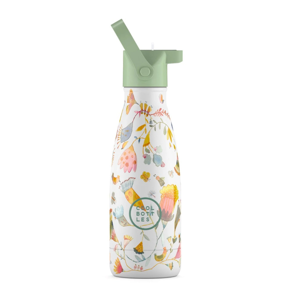 Cool Bottles - Kids Triple-Insulated Water Bottle - Spring Flowers 260ml
