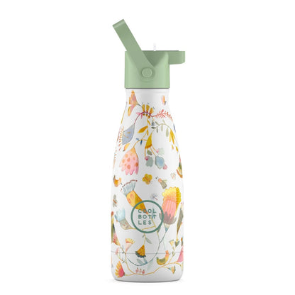 Cool Bottles - Kids Triple-Insulated Water Bottle - Spring Flowers 260ml