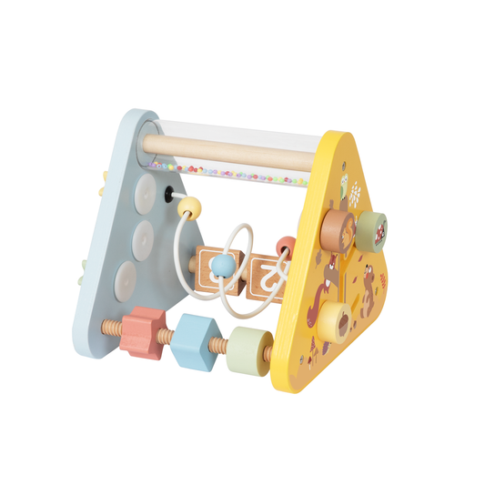 TookyToy - 5-in-1 Wooden Activity Triangle Baby Sensory Play Centre