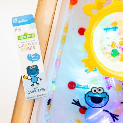 Glo Pals - Water Activated Light-Up Sensory Toys - Cookie Monster Sesame Street (4 Pack)