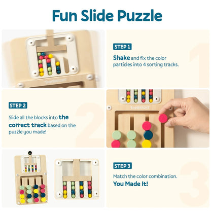 TopBright - Montessori Colour Challenge: Sliding Puzzle Board Game for Kids
