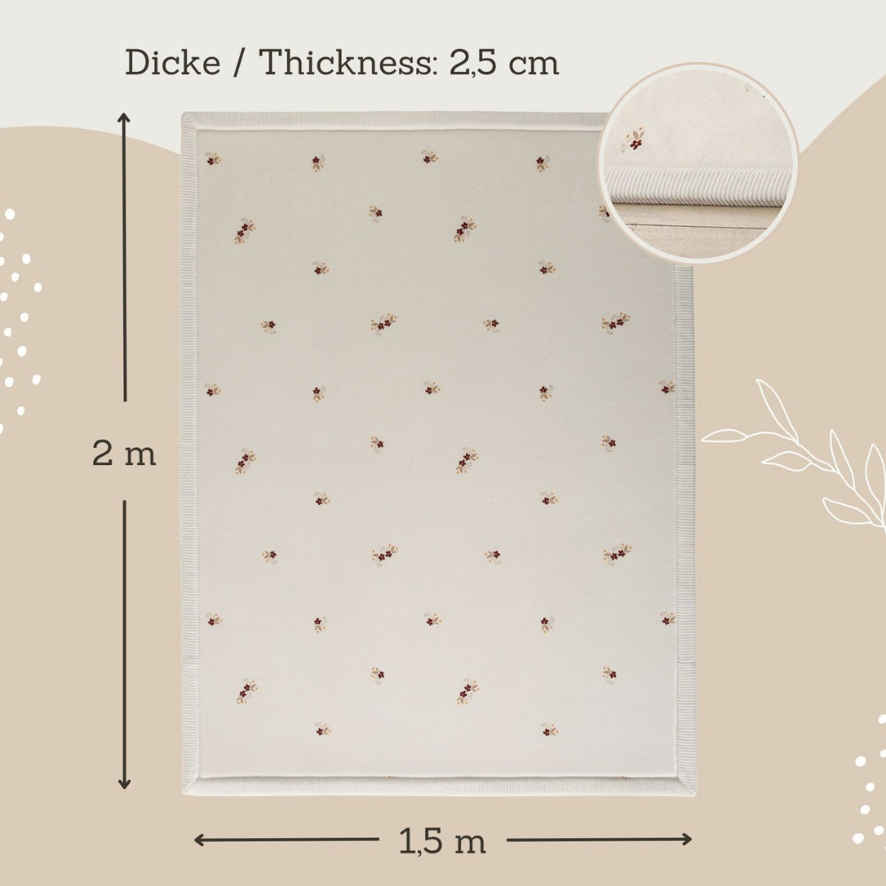 Hakuna Matte - CloudSoft Play Mat Carpet - Floral 200 x 150 x 2.5 cm