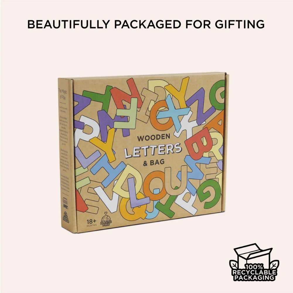 Le Toy Van - Wooden Alphabet Set & Bag - 60 Letters