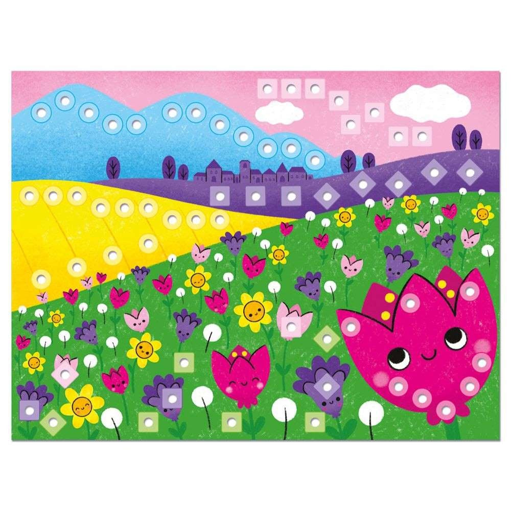 Quercetti - FantaColor Nature Peg Board Set - Mosaic Art Activity with Pattern Cards