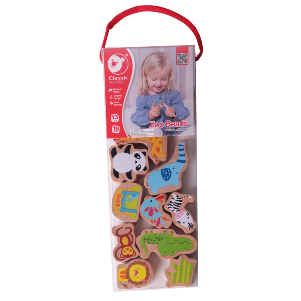 Classic World - Lacing Beads - Zoo - 13pcs