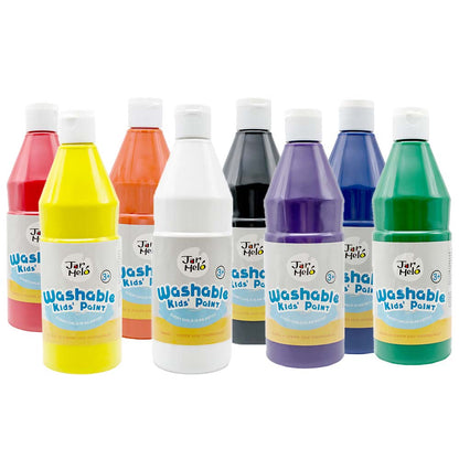 Jar Meló - Washable Paint Set for Kids - Non-Toxic Tempera Paint - 8 x 500ml
