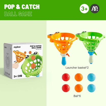 Mideer - Pop & Catch Ball Game Happy Frog - Gross Motor Skills for Kids