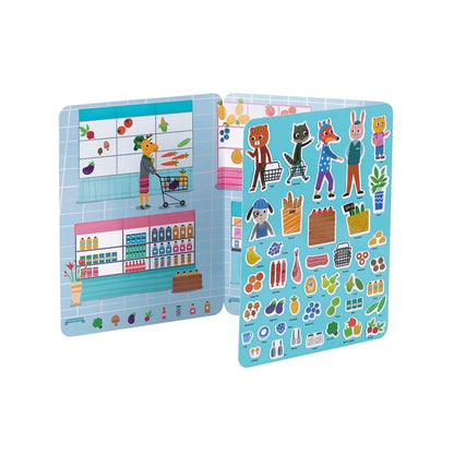 TookyToy - Silicone Sticker Book - Animal Market