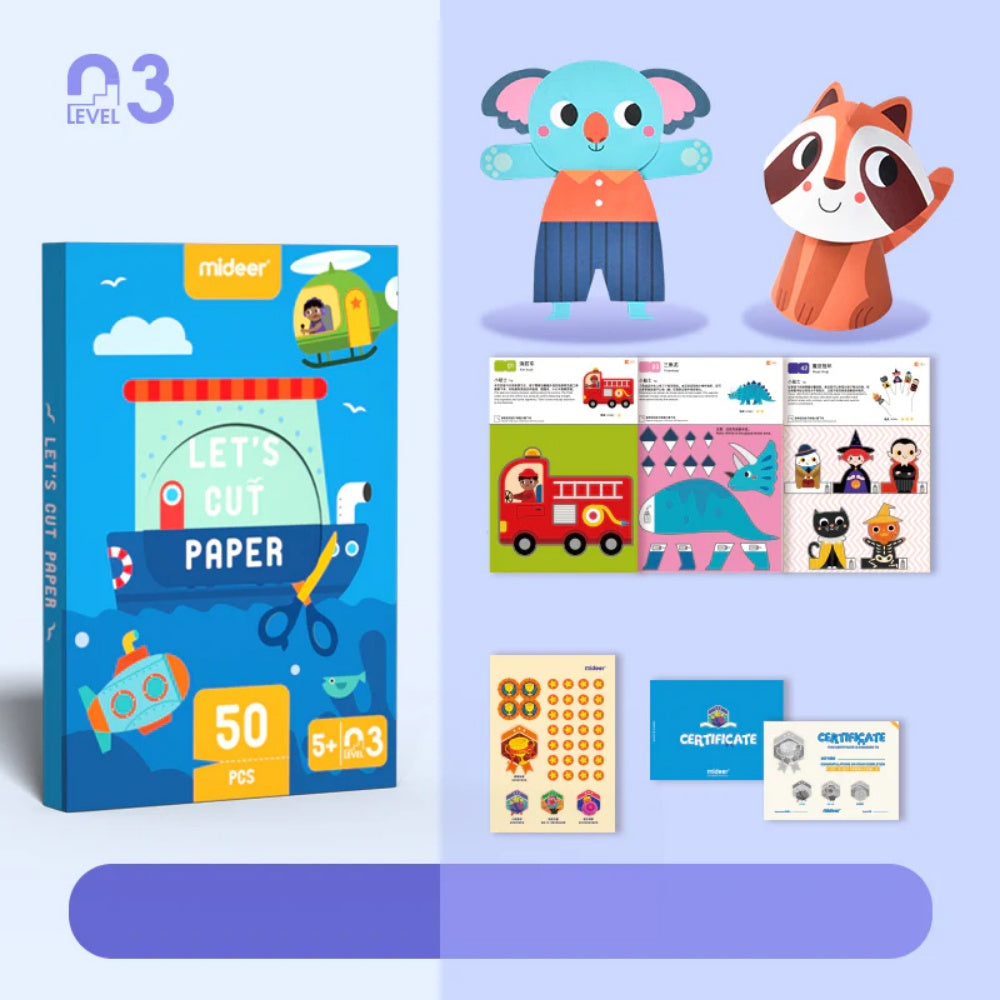 Mideer - Let's Cut Paper Arts & Crafts Kit: Advanced Level