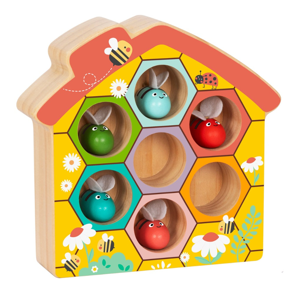 hi Pando - Wooden Color Sorter - Beehive Themed - 9pcs