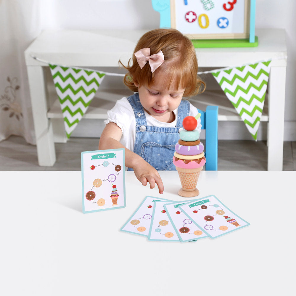 TookyToy - Making An Ice Cream - Stacking & Sequencing Activity Toy