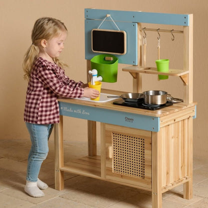Classic World - Outdoor Mud Kitchen with Accessories - Wooden - 7 Pieces