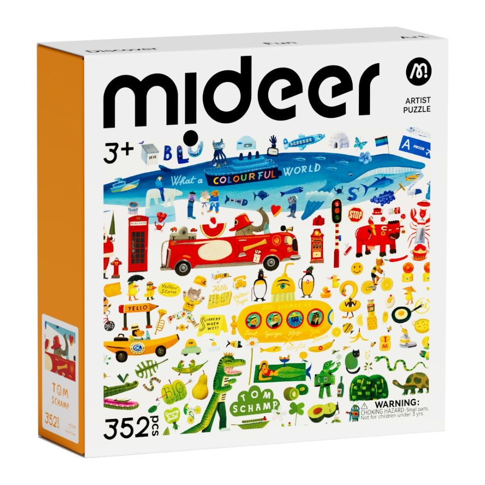 Mideer - Artist Puzzle: Colourful World - 352 Piece Illustrated Global Jigsaw for Kids