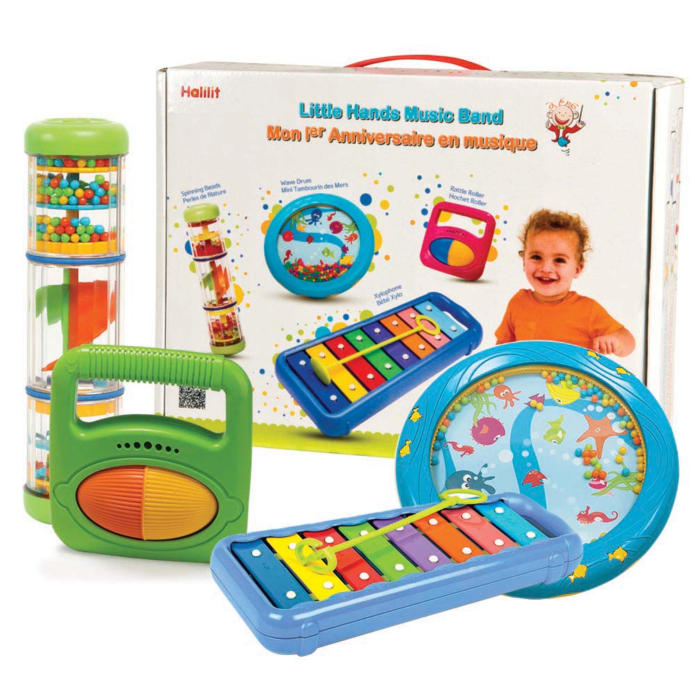 Halilit - Music Instrument for Babies & Toddlers - Little Hands Musical Band Gift Set of 4