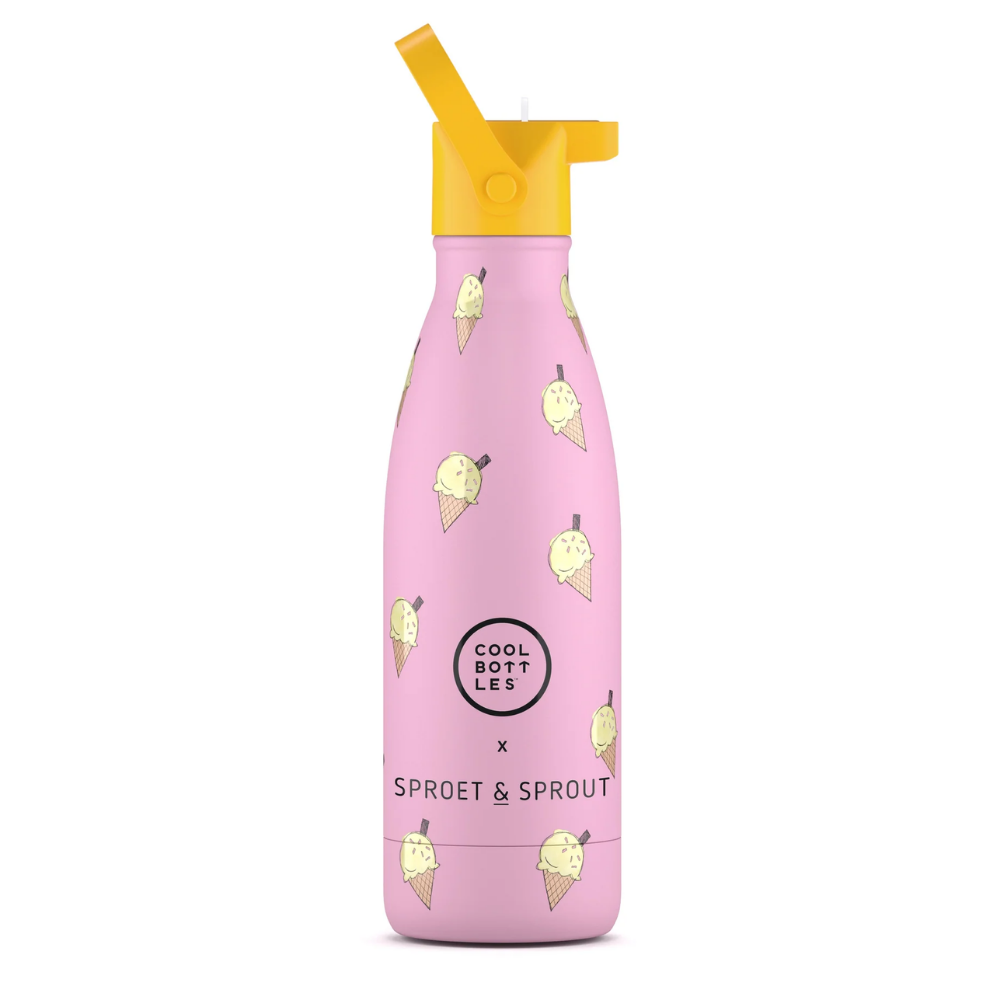 Cool Bottles - Kids Triple-Insulated Water Bottle - SPRT & Pink Scoop 350ml