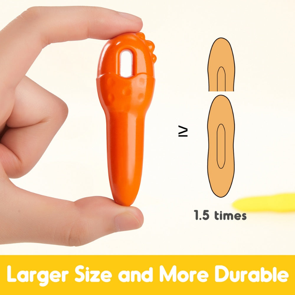 Jar Meló - Beeswax Crayons Key Shape - 12 Washable & Non-Toxic Colours