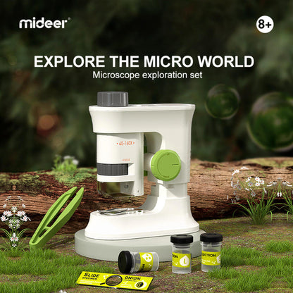 Mideer - Exploring With Microscope - Handheld and Standing Microscope for Kids