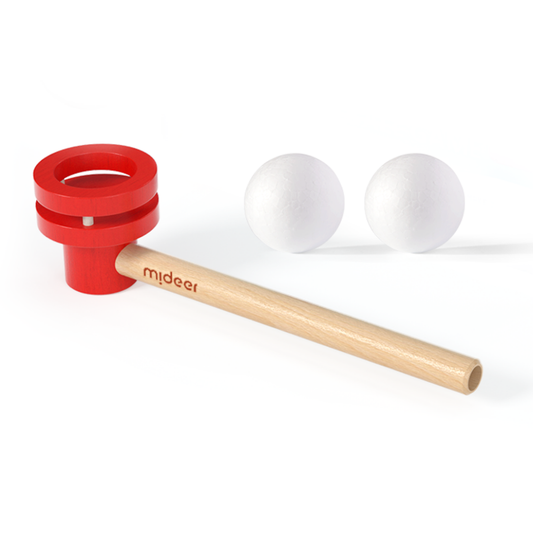 Mideer - Wooden Blow Pipe: Breathing Therapy Toy for Kids